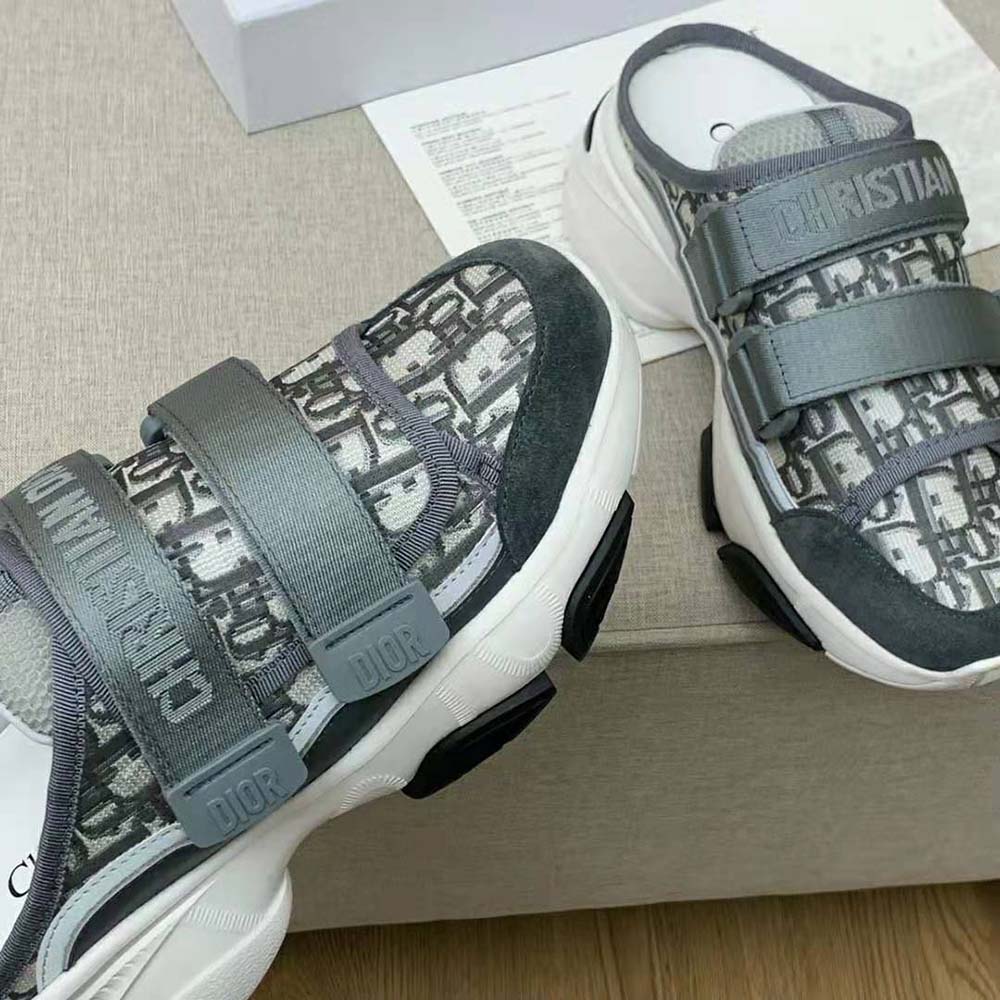 Dior Women D-Wander Sneaker Deep Gray Dior Oblique Technical Fabric - image 8