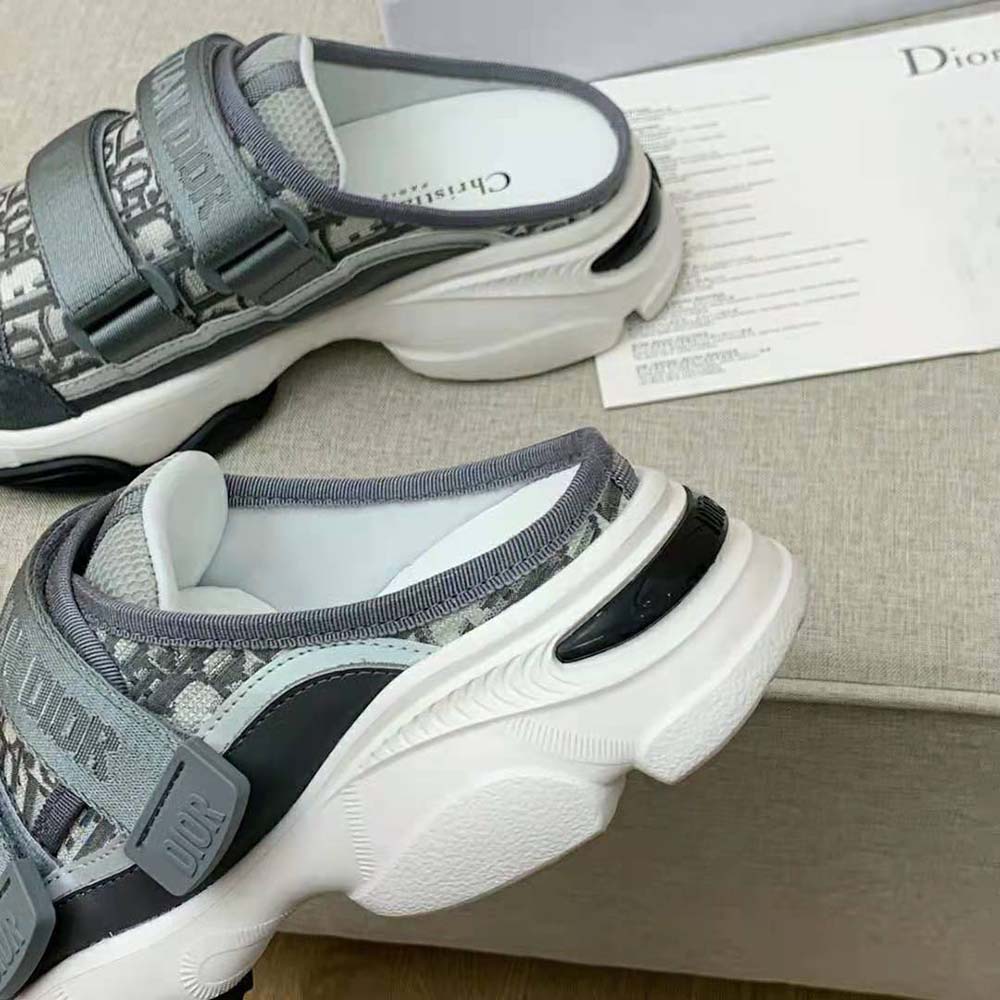 Dior Women D-Wander Sneaker Deep Gray Dior Oblique Technical Fabric - image 9