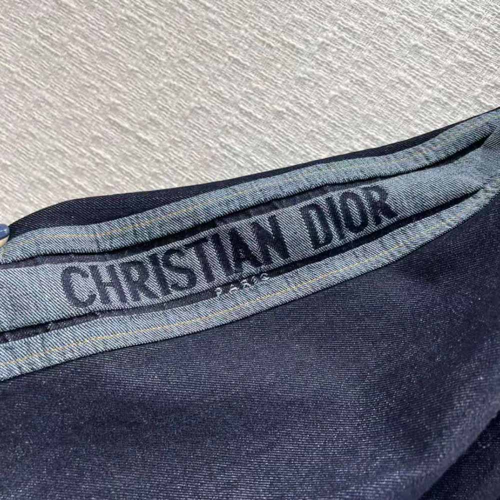 Dior Women Denim Couture Mid-Length Skirt Deep Blue Lightweight Cotton Denim - image 8
