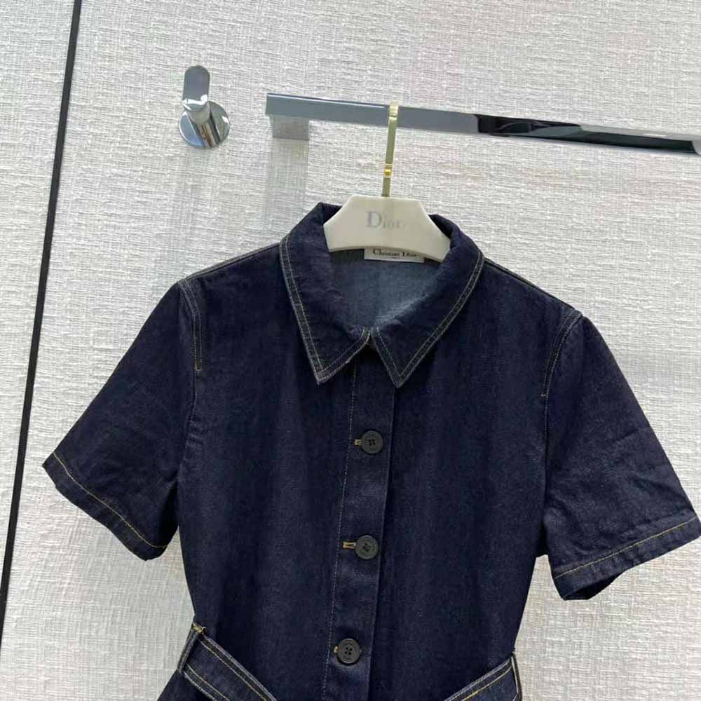Dior Women Denim Couture Short-Sleeved Belted Jacket - image 4