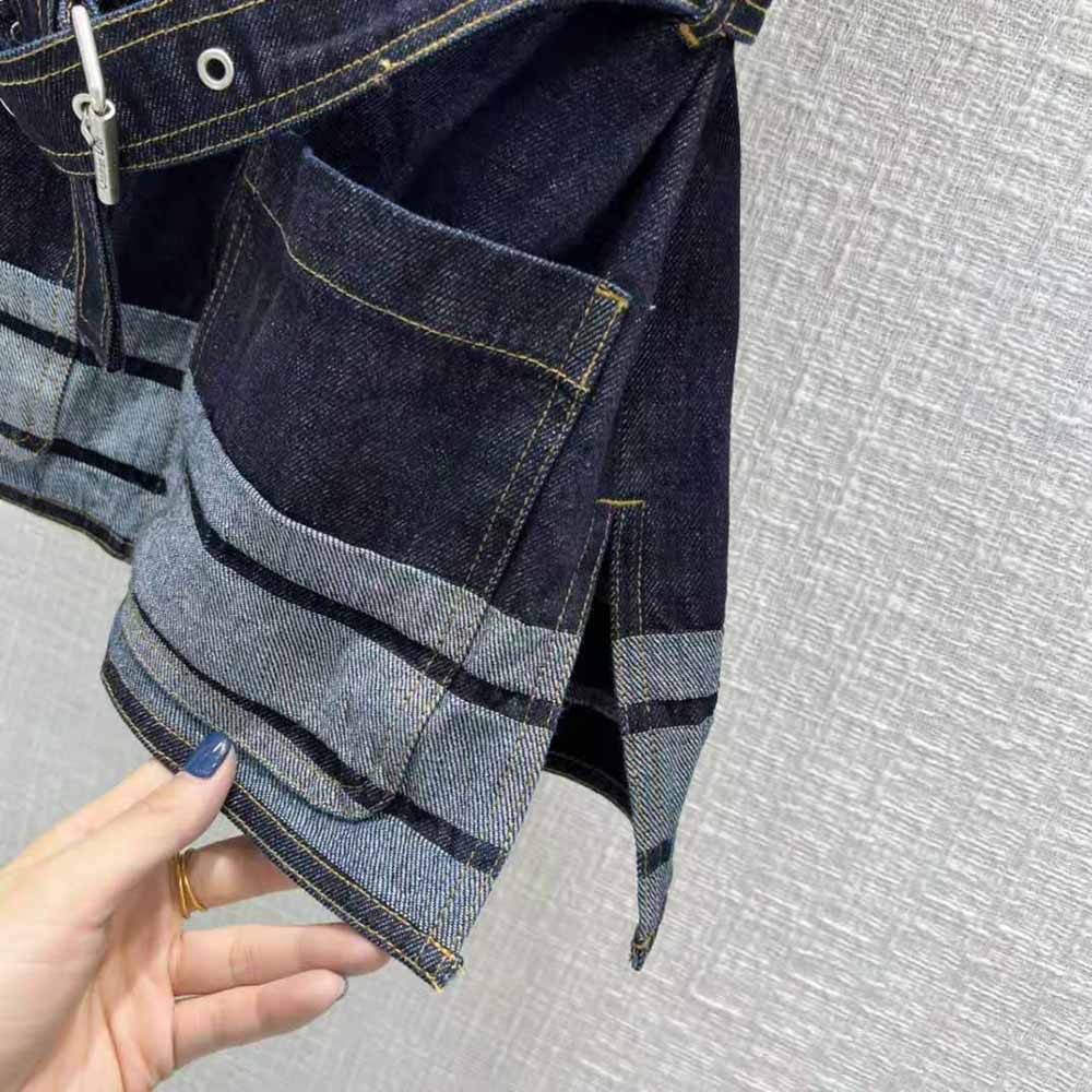 Dior Women Denim Couture Short-Sleeved Belted Jacket - image 7