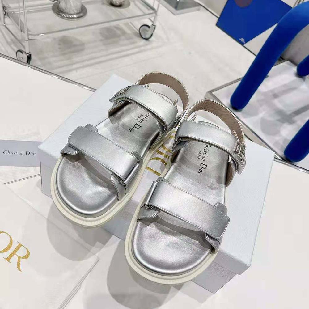 Top view showing open-toe silhouette of Dior Women Dioract Sandal