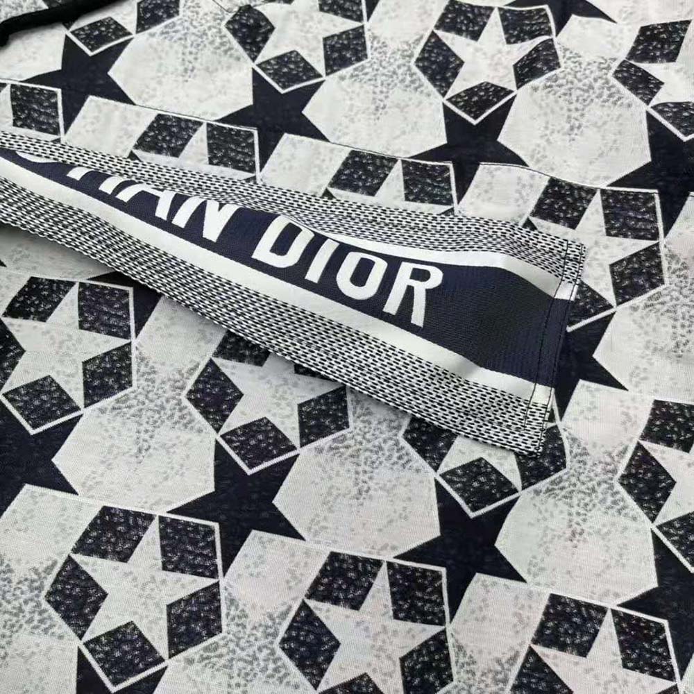 Dior Women Hooded Anorak Navy Blue Technical Taffeta Jacquard - image 10