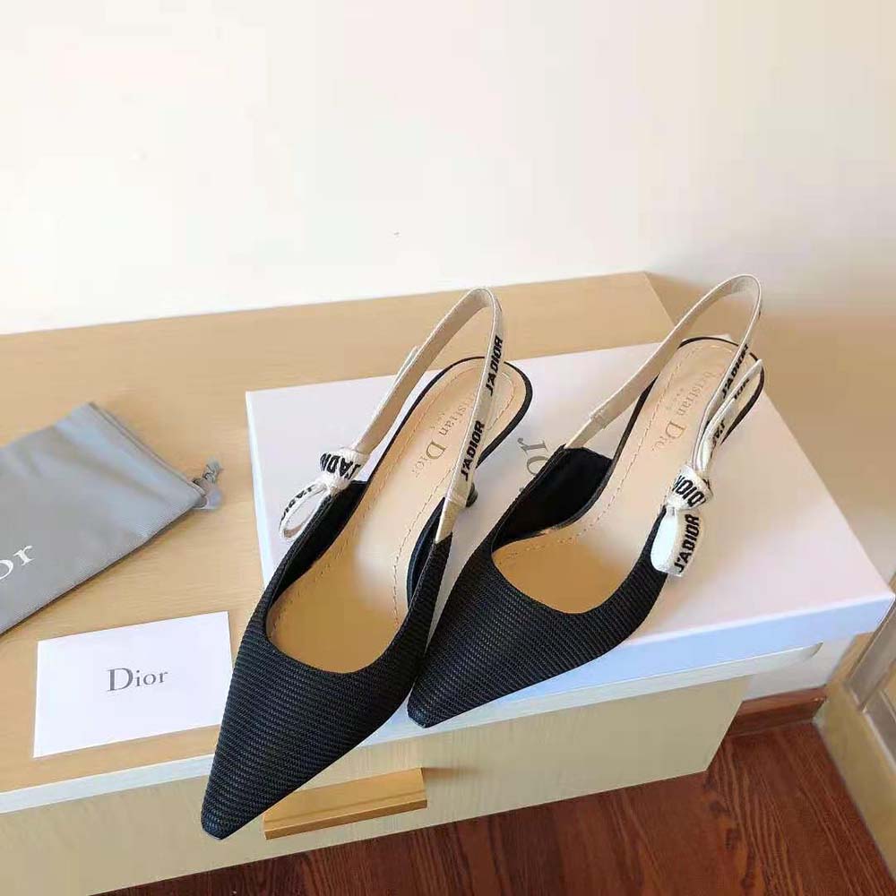 Dior Women J Adior Slingback Pump Black Technical Fabric - image 4
