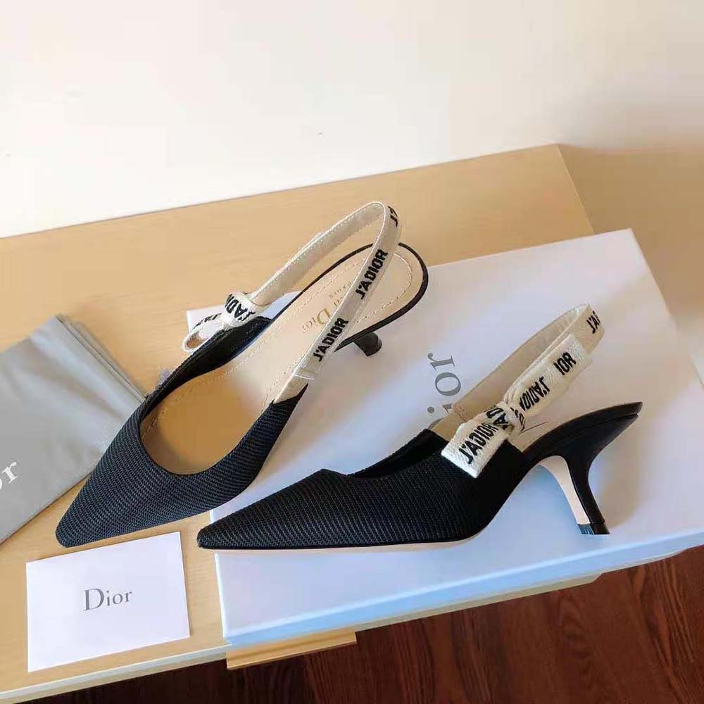 Dior Women J Adior Slingback Pump Black Technical Fabric - image 7