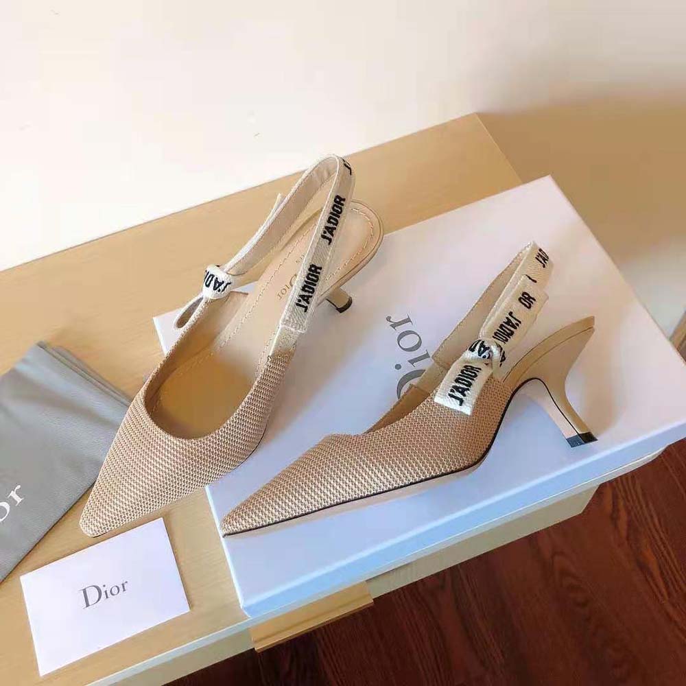 Dior Women J Adior Slingback Pump Nude Technical Fabric - image 7