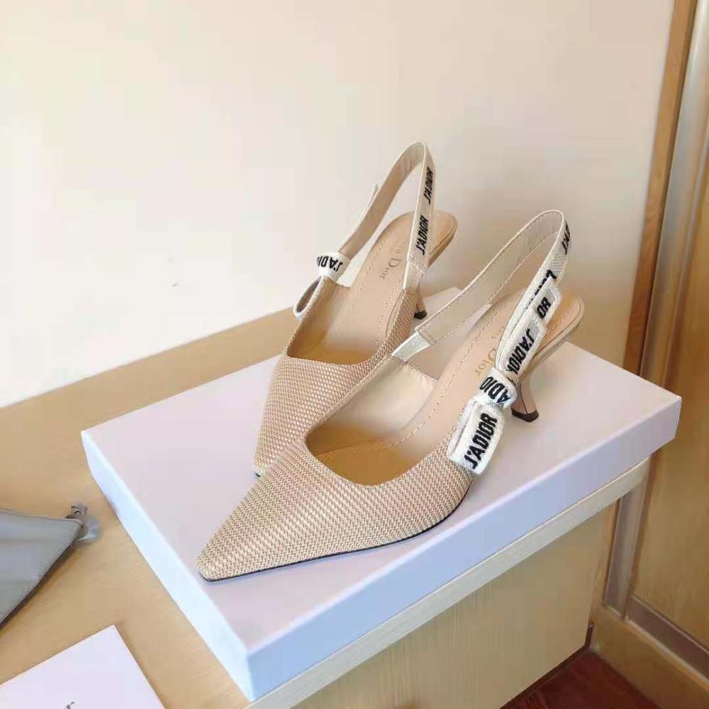 Dior Women J Adior Slingback Pump Nude Technical Fabric - image 6