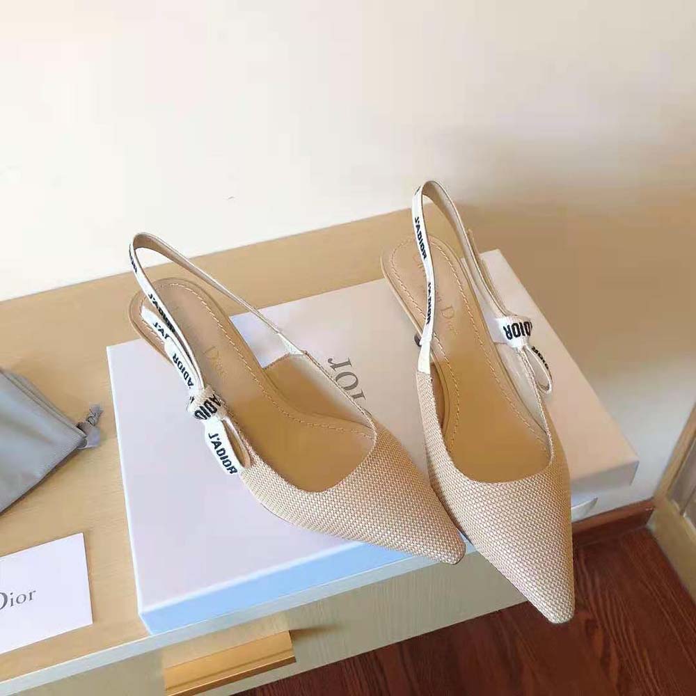 Dior Women J Adior Slingback Pump Nude Technical Fabric - image 4