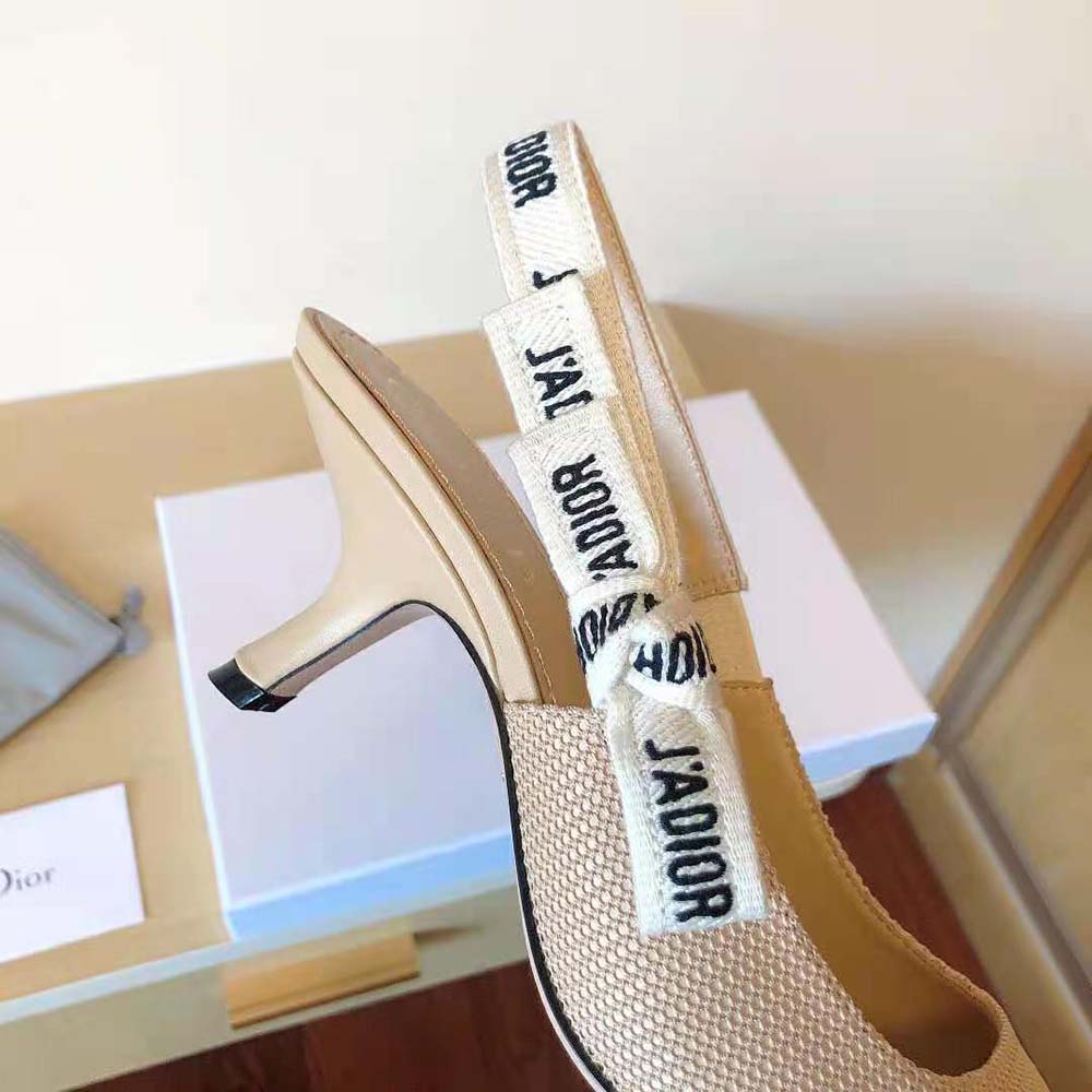 Dior Women J Adior Slingback Pump Nude Technical Fabric - image 9