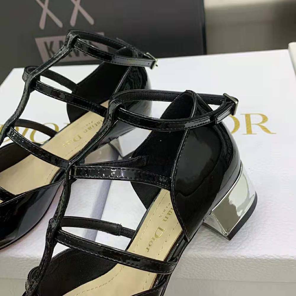 Dior Women La Parisienne Dior Ballerina Flat Black Patent Calfskin - image 8