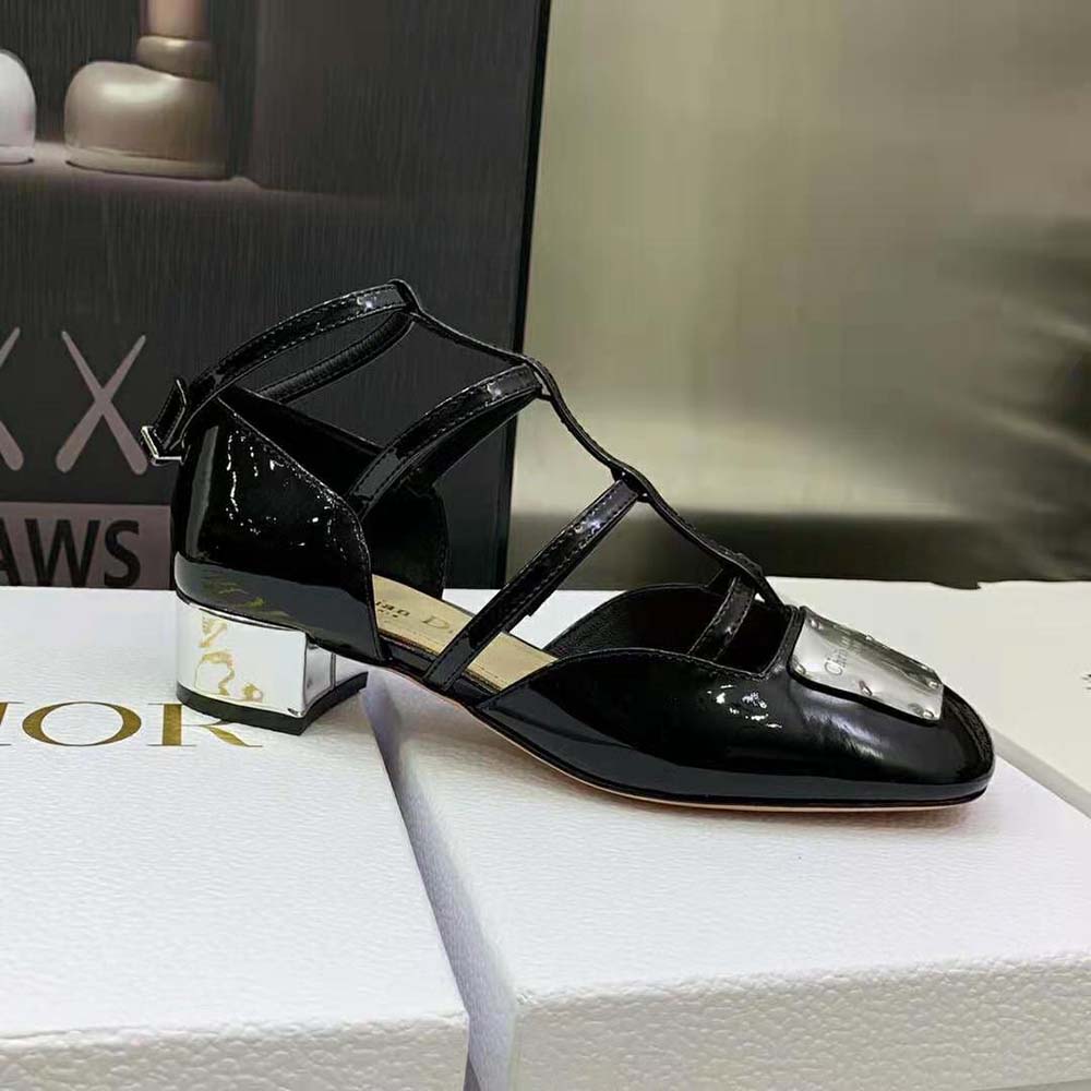 Dior Women La Parisienne Dior Ballerina Flat Black Patent Calfskin - image 7