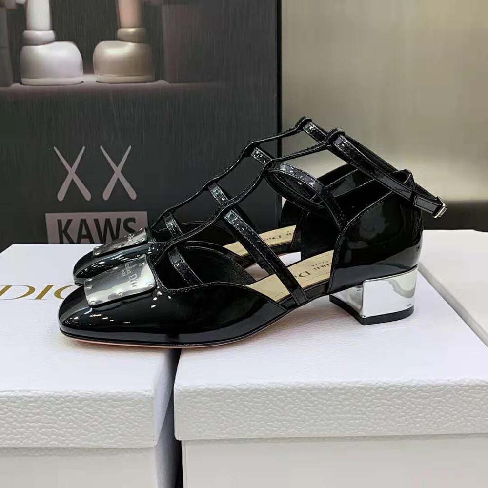 Dior Women La Parisienne Dior Ballerina Flat Black Patent Calfskin - image 5