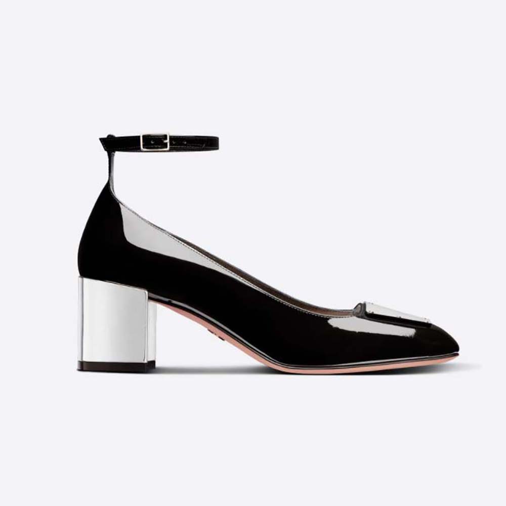 Side angle of Dior Women La Parisienne Dior Pump Black Patent Calfskin
