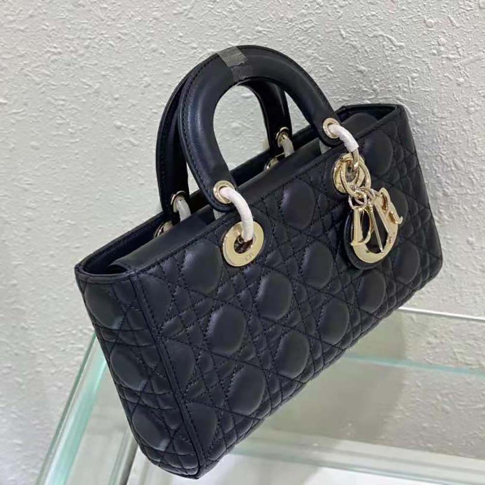 Dior Women Lady D-Joy Bag Black Cannage Lambskin - image 6