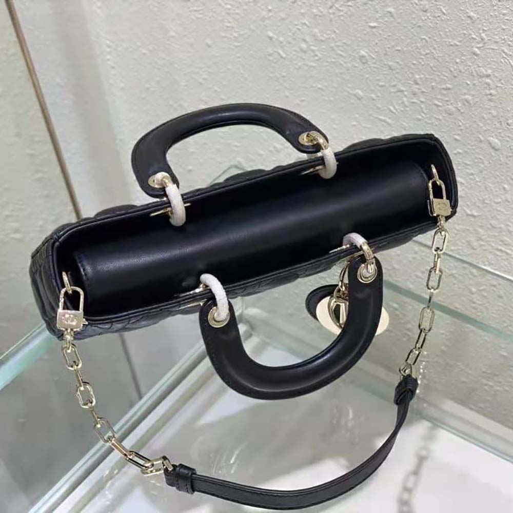 Dior Women Lady D-Joy Bag Black Cannage Lambskin - image 8