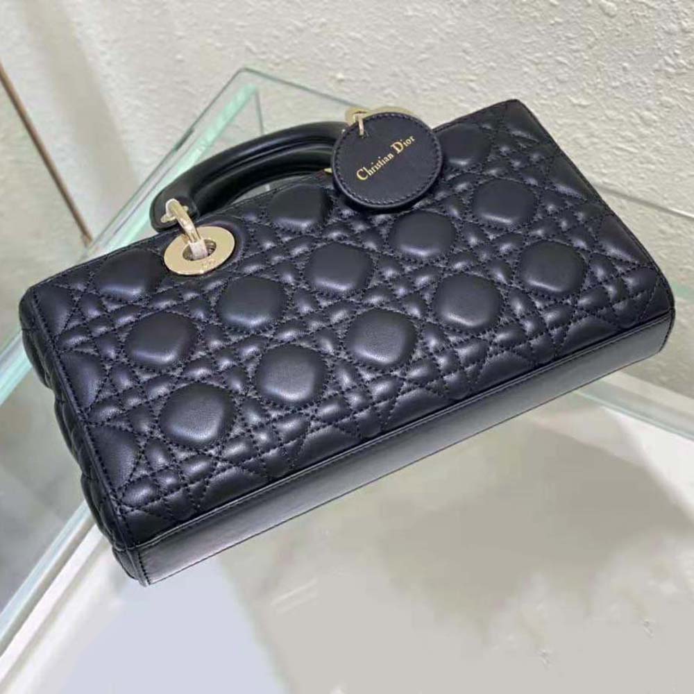 Dior Women Lady D-Joy Bag Black Cannage Lambskin - image 7
