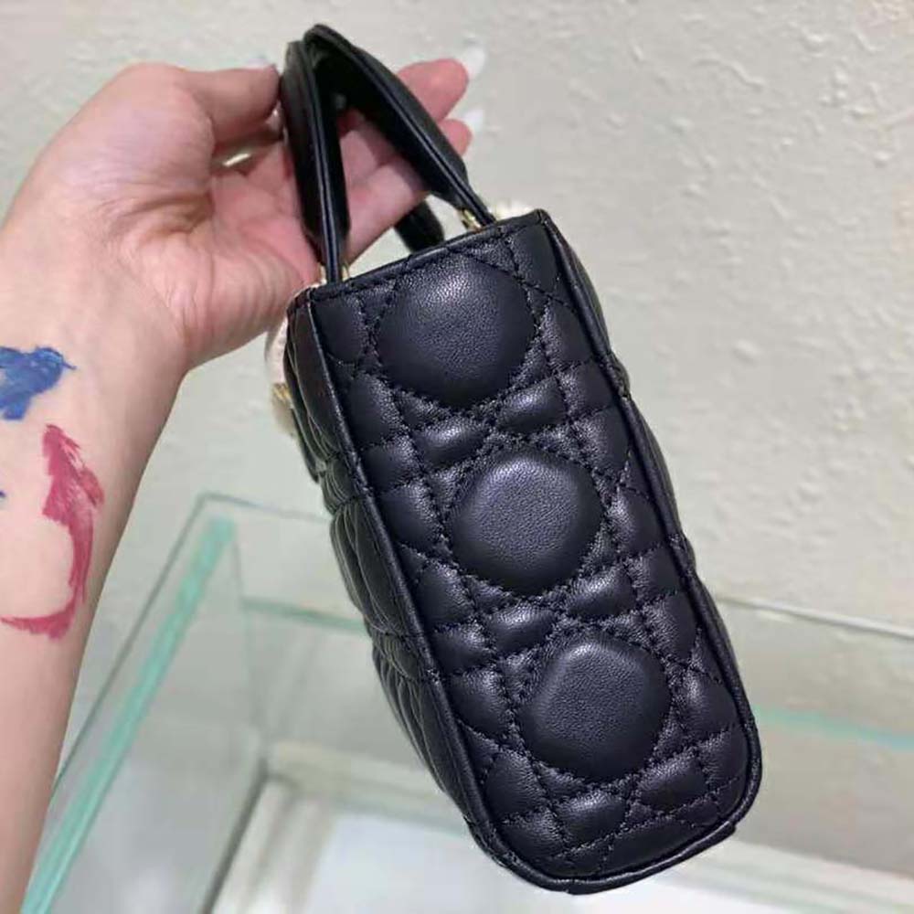 Dior Women Lady D-Joy Bag Black Cannage Lambskin - image 5