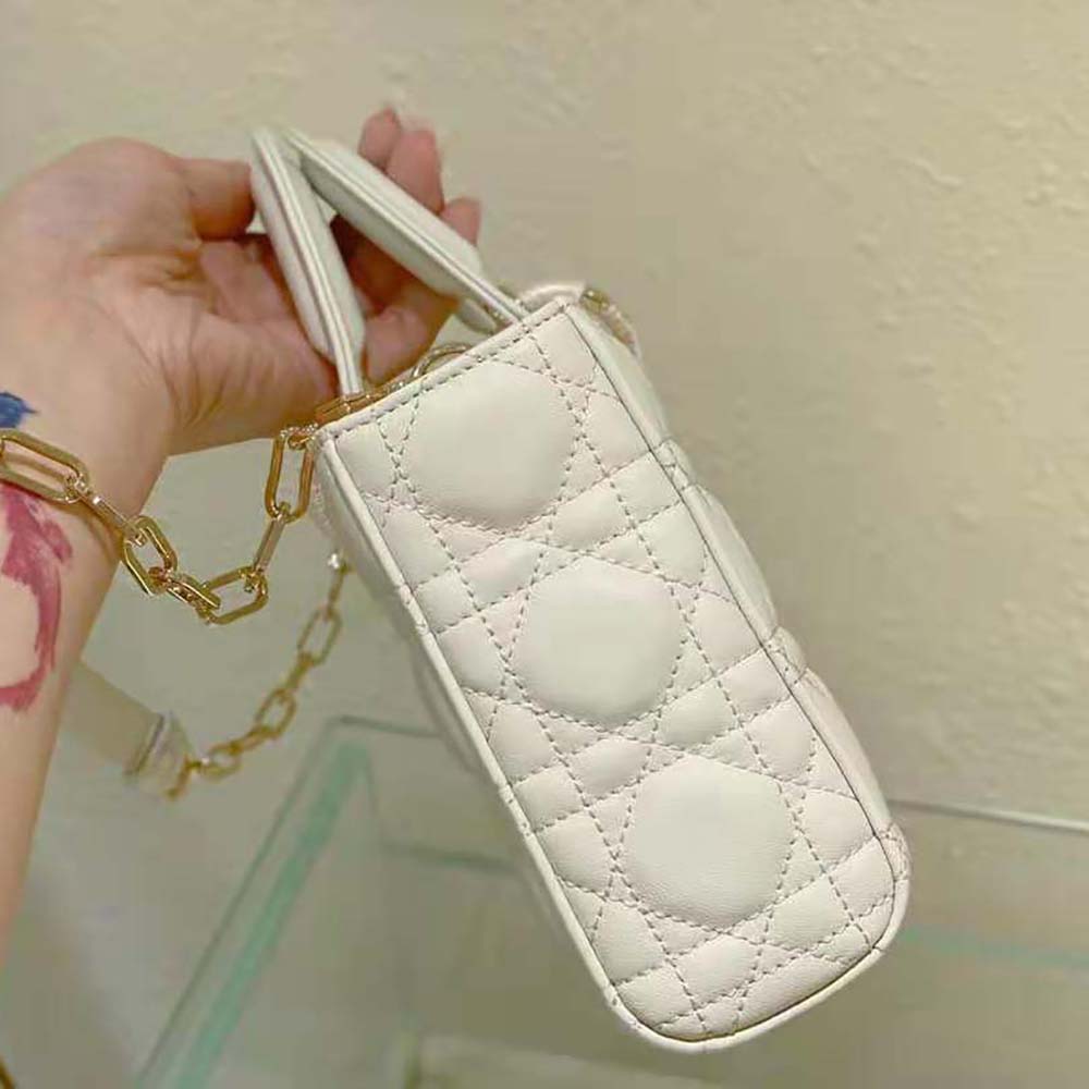 Dior Women Lady D-Joy Bag Latte Cannage Lambskin - image 6