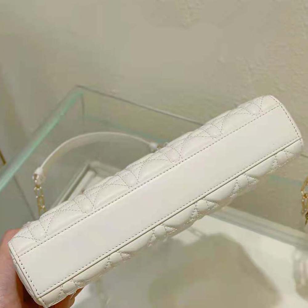 Dior Women Lady D-Joy Bag Latte Cannage Lambskin - image 8