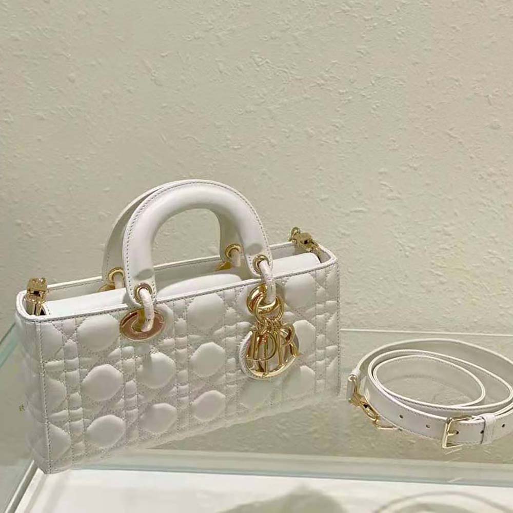 Dior Women Lady D-Joy Bag Latte Cannage Lambskin - image 5