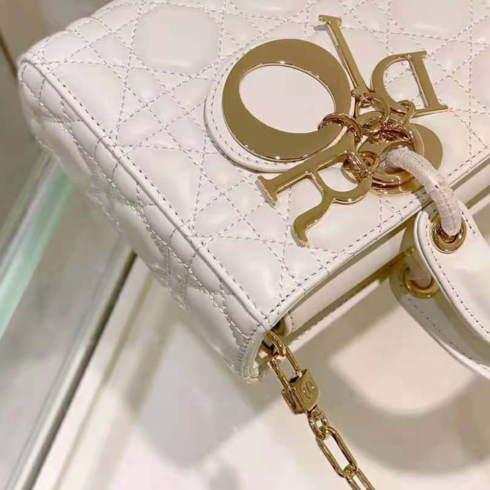 Dior Women Lady D-Joy Bag Latte Cannage Lambskin - image 9