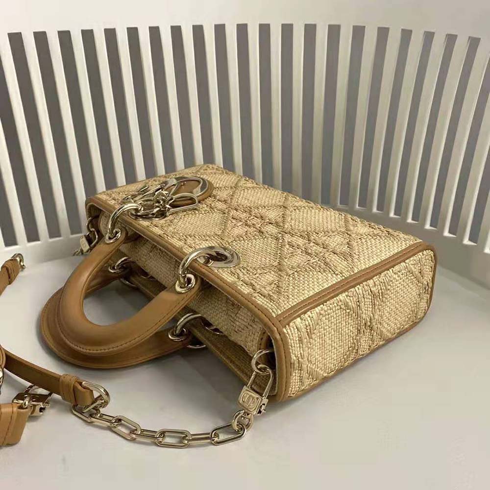 Dior Women Lady D-Joy Bag Natural Cannage Raffia - image 4