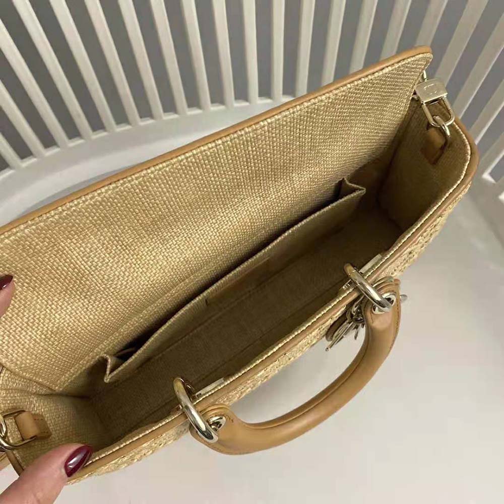 Dior Women Lady D-Joy Bag Natural Cannage Raffia - image 7