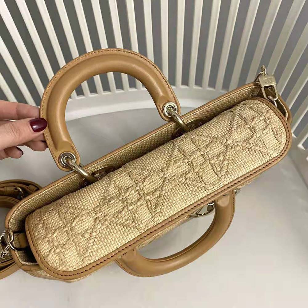 Dior Women Lady D-Joy Bag Natural Cannage Raffia - image 6