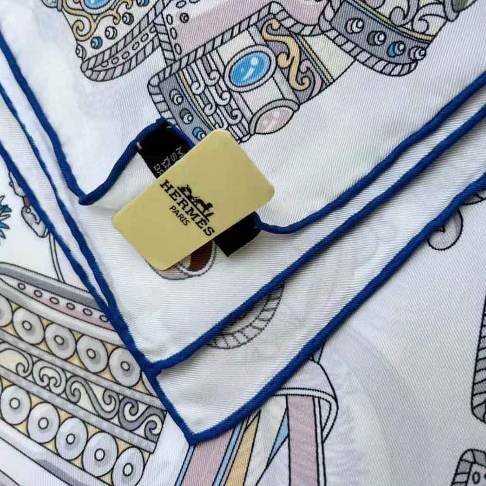Dior Women Le Jugement Square Scarf Blue Silk Twill - image 5