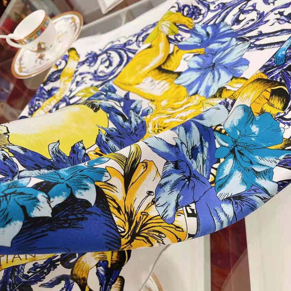 Dior Women Le Monde Square Scarf Multicolor Silk Twill - image 6