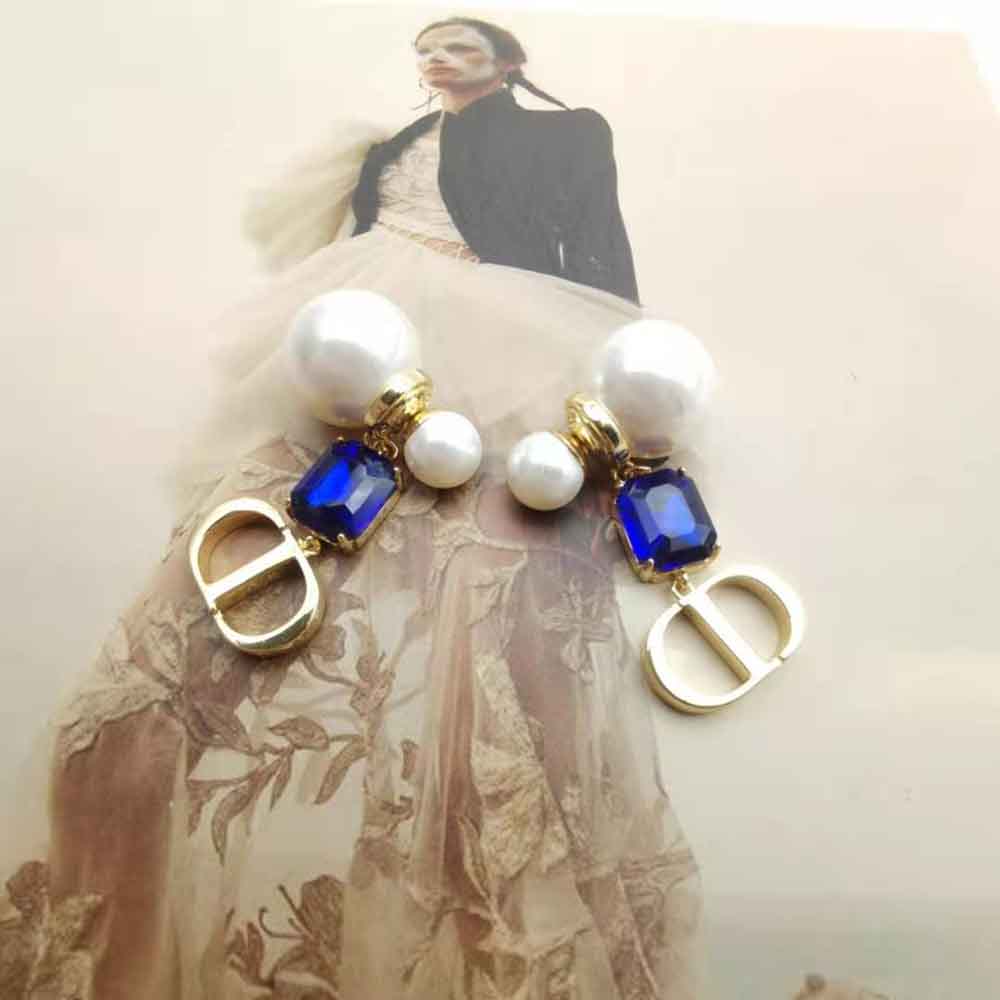 Dior Women Petit Cd Earrings Gold-Finish Metal with White Resin Pearls - image 10