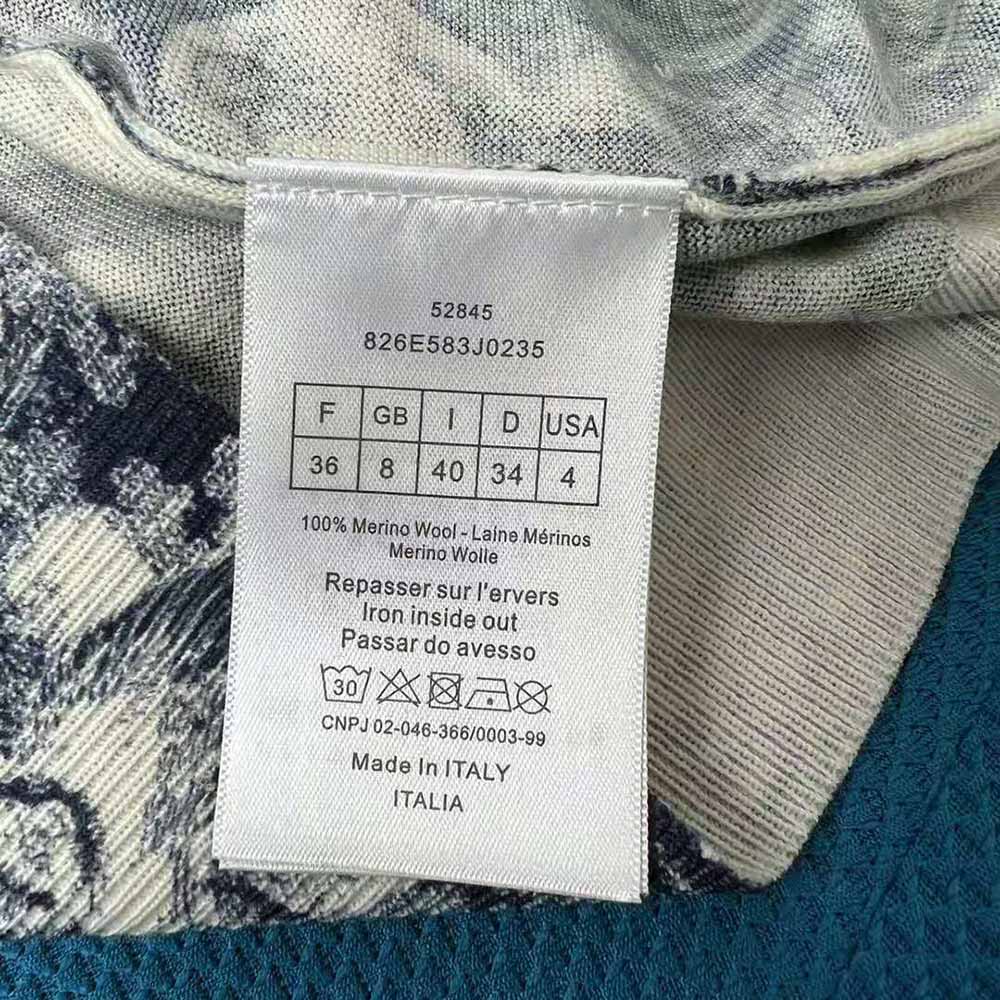 Dior Women T-shirt Navy Blue Toile de Jouy Cotton and Linen Jersey - image 10