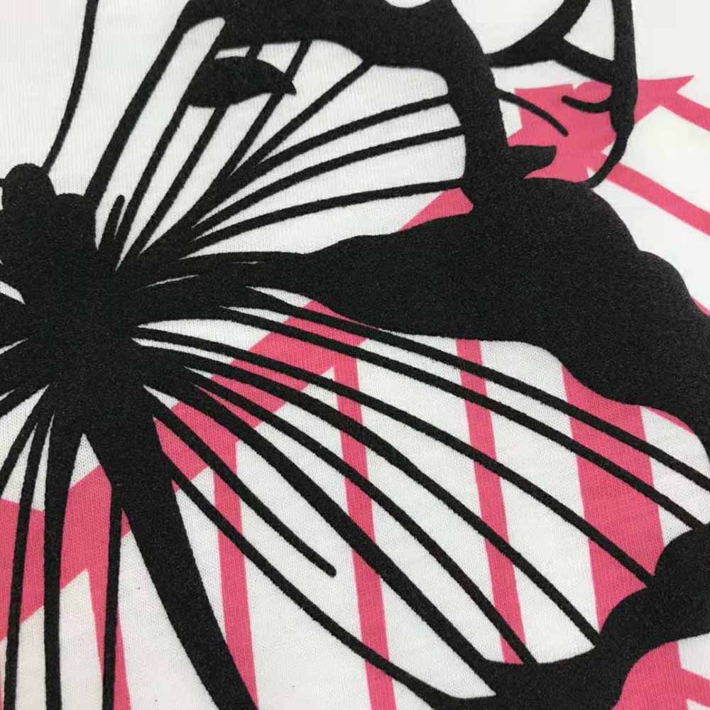 Dior Women T-shirt White Cotton Jersey with Fluorescent Pink D-Jungle Pop Motif - image 5
