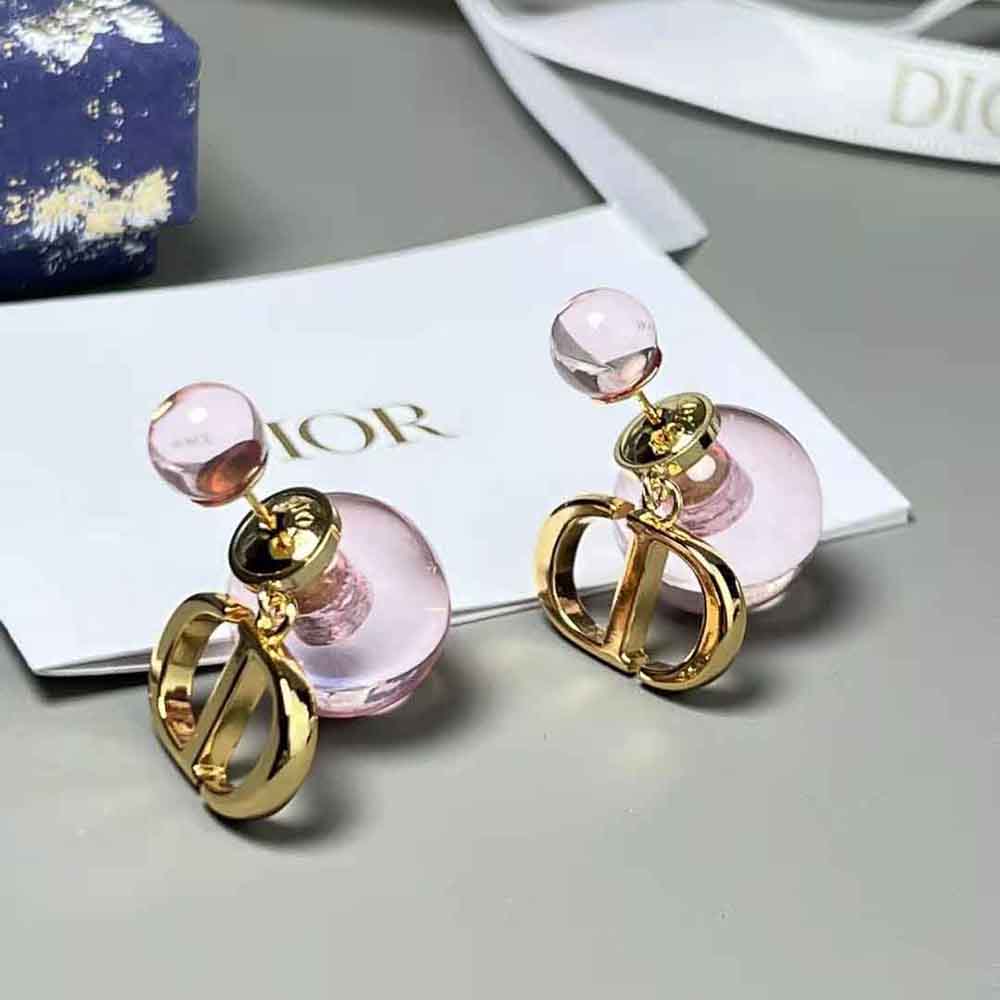 Side view of Dior Women Tribales Earrings showing clip-on closure