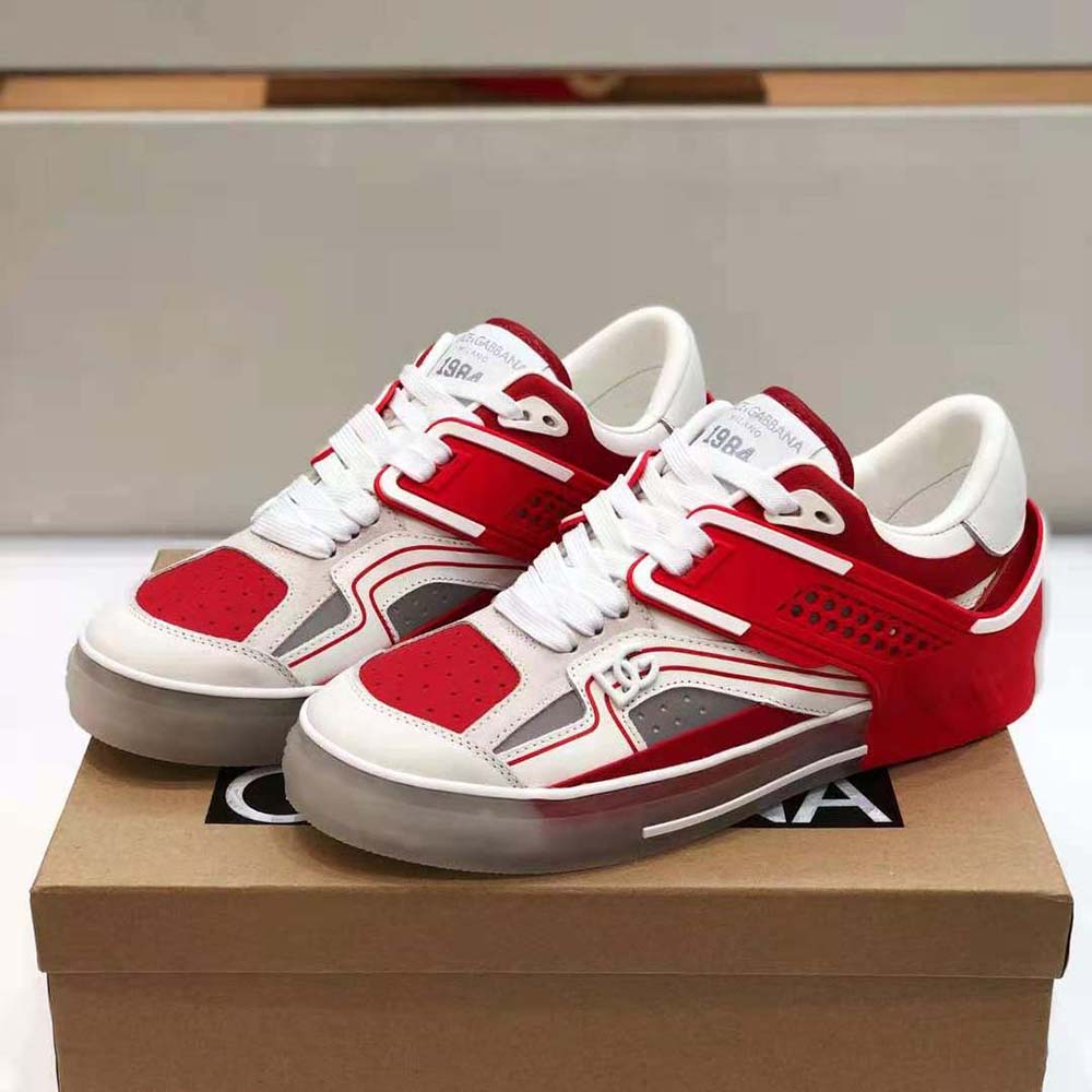 Dolce Gabbana D&G Men Calfskin Custom 2.Zero Sneakers-Red - image 4
