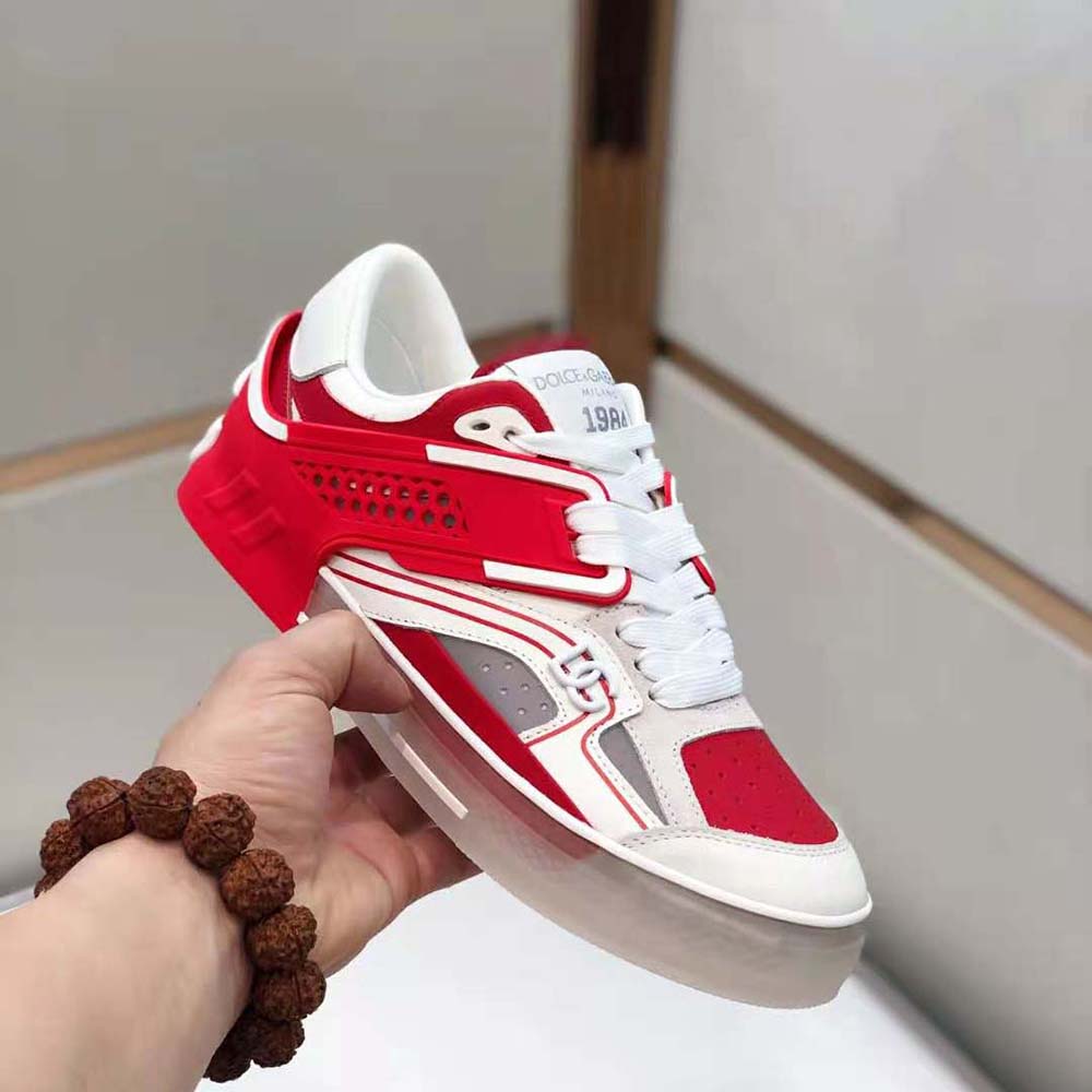 Dolce Gabbana D&G Men Calfskin Custom 2.Zero Sneakers-Red - image 9