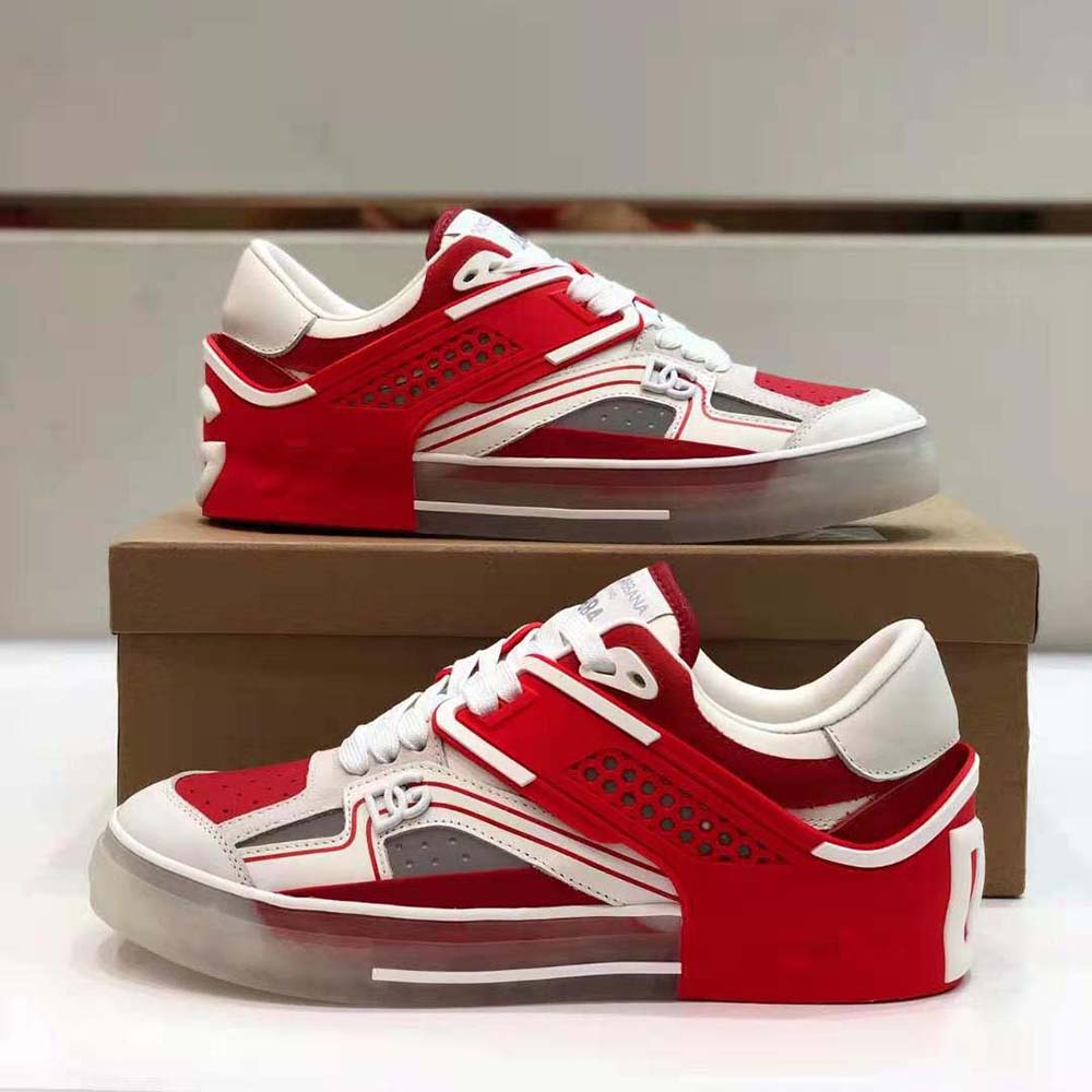 Dolce Gabbana D&G Men Calfskin Custom 2.Zero Sneakers-Red - image 6
