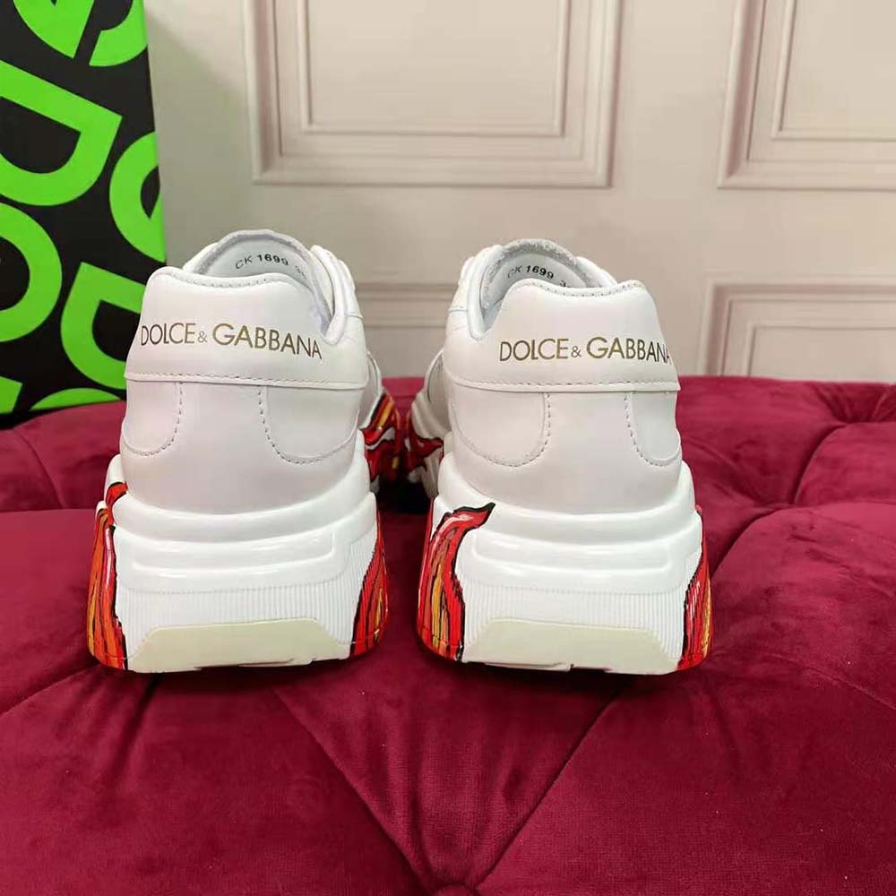 Dolce Gabbana D&G Women Calfskin Nappa Daymaster Sneakers-Red - image 10