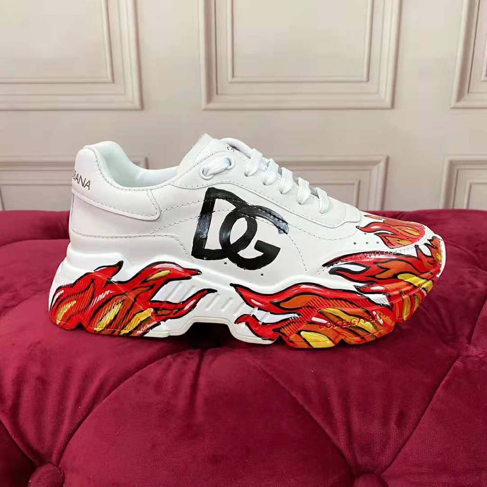 Dolce Gabbana D&G Women Calfskin Nappa Daymaster Sneakers-Red - image 5