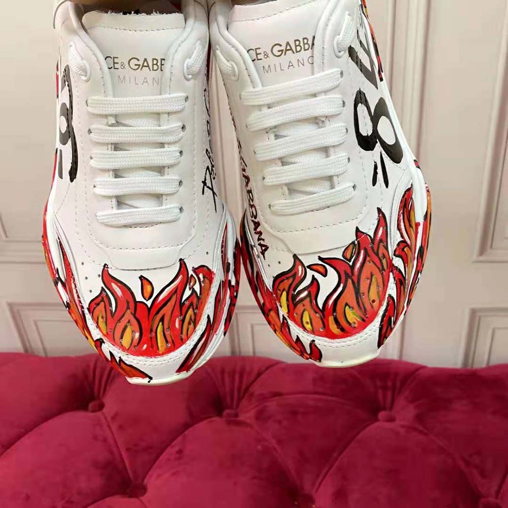 Dolce Gabbana D&G Women Calfskin Nappa Daymaster Sneakers-Red - image 9