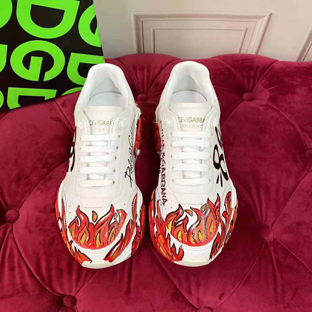 Dolce Gabbana D&G Women Calfskin Nappa Daymaster Sneakers-Red - image 7