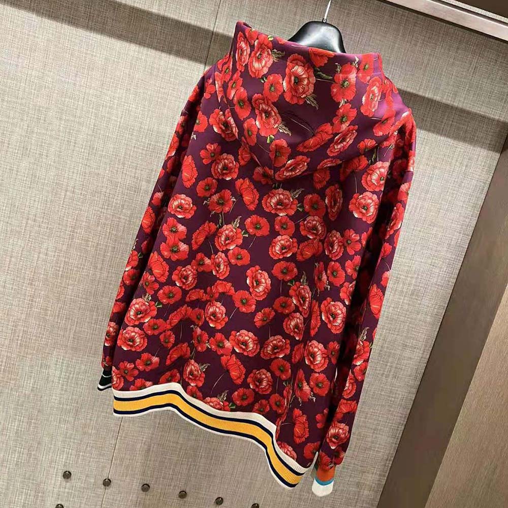 Dolce Gabbana D&G Women Garden-Print Jersey Hoodie-Red - image 4