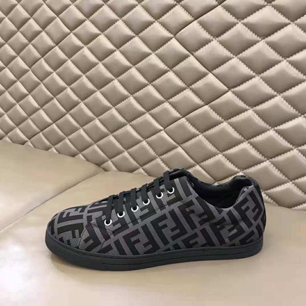 Fendi Men Sneakers Brown Tech Fabric Low-Tops - image 7