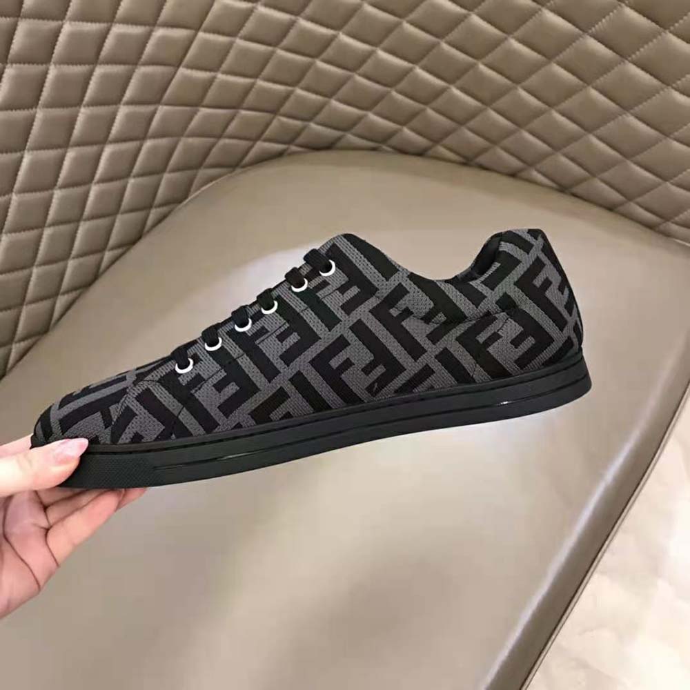 Fendi Men Sneakers Brown Tech Fabric Low-Tops - image 8
