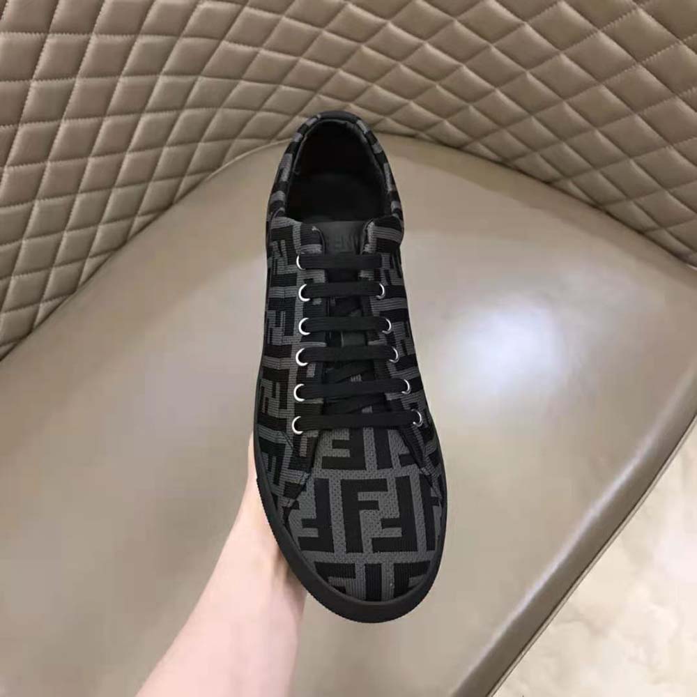 Fendi Men Sneakers Brown Tech Fabric Low-Tops - image 9