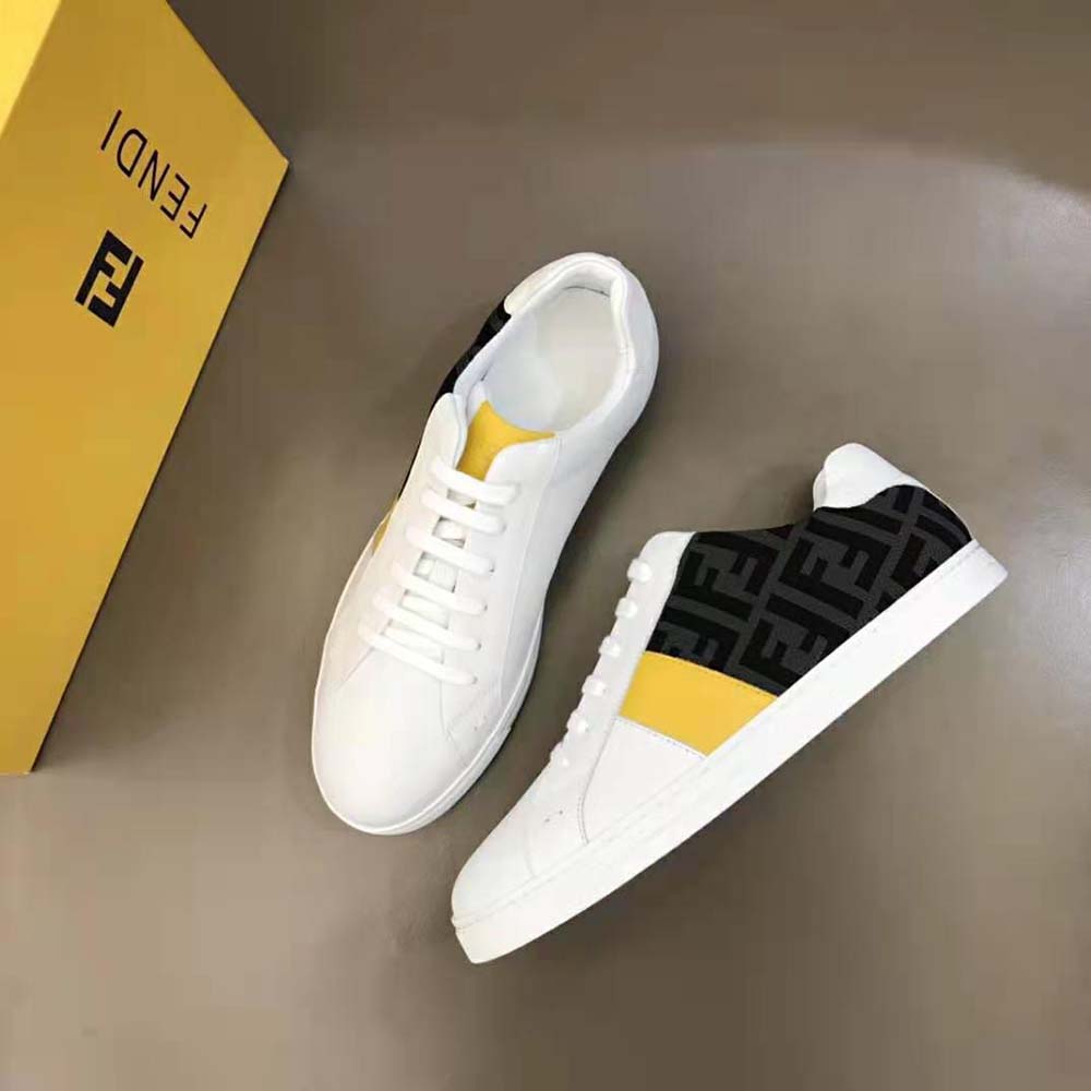 Fendi Men Sneakers White Leather Low-Tops - image 4