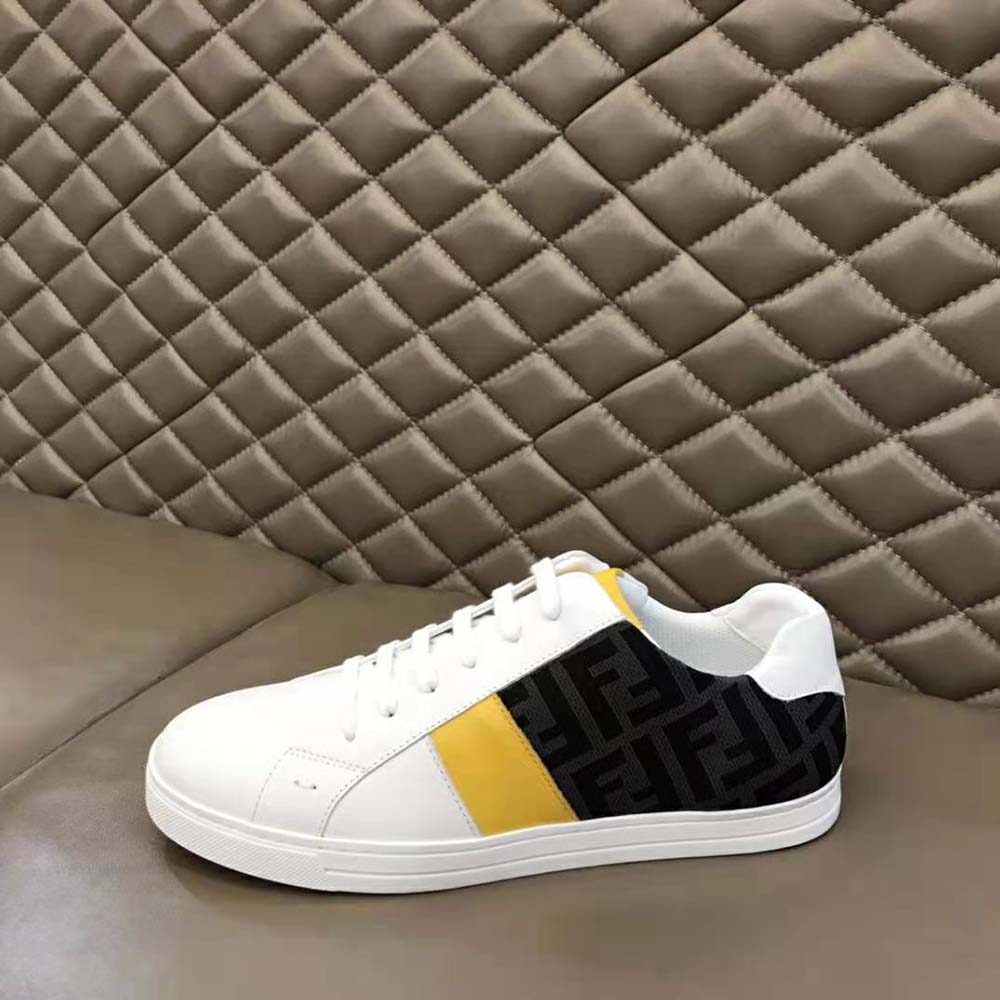 Fendi Men Sneakers White Leather Low-Tops - image 9
