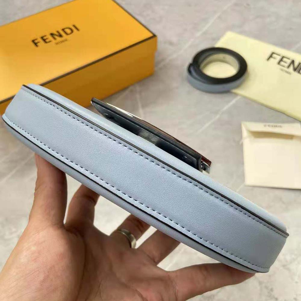 Fendi Women Cookie Light Blue Leather Mini Bag - image 5