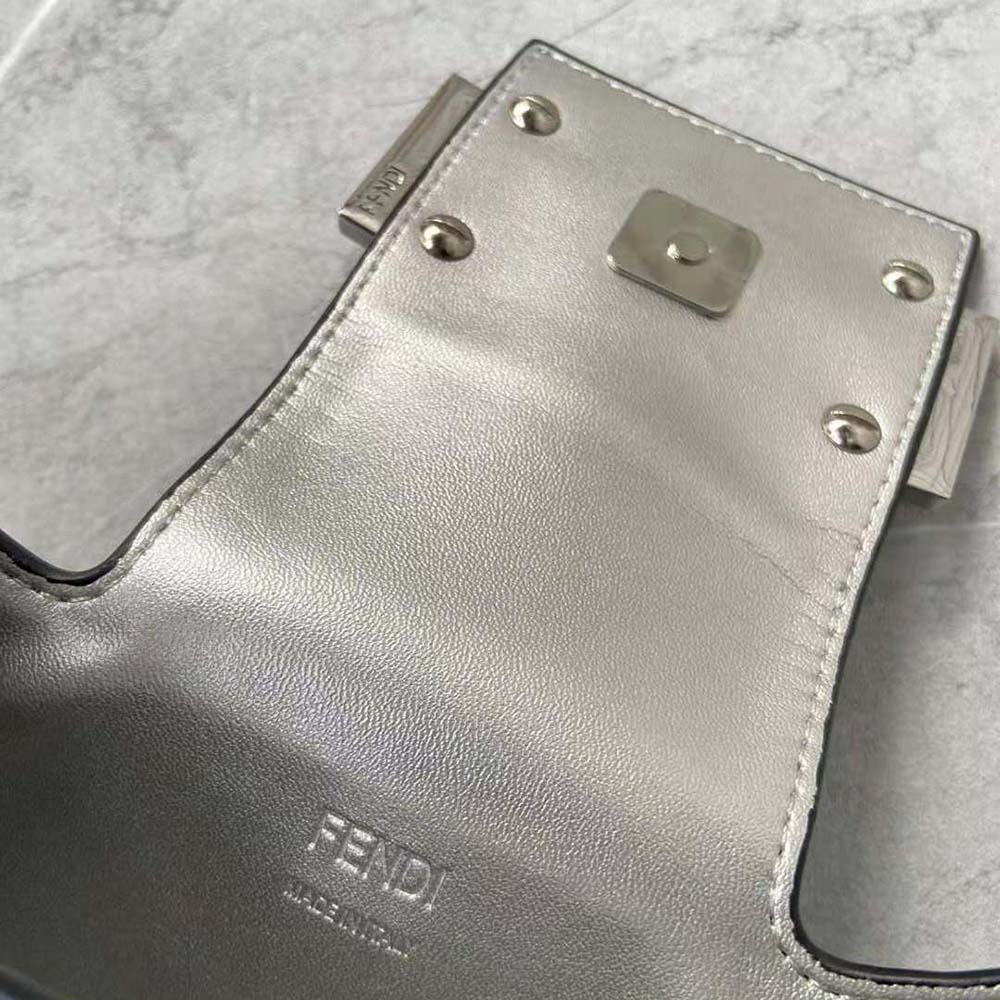Fendi Women Cookie Light Blue Leather Mini Bag - image 10