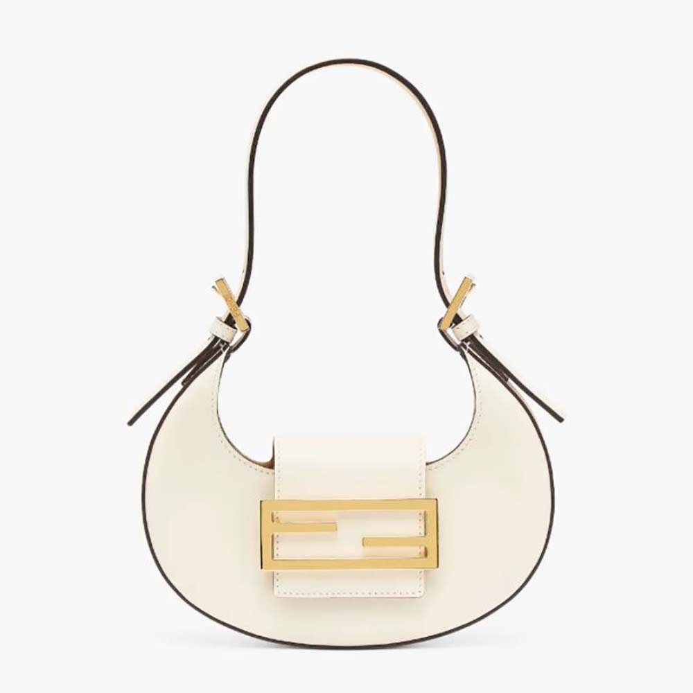 Fendi Women Cookie White Leather Mini Bag - image 1